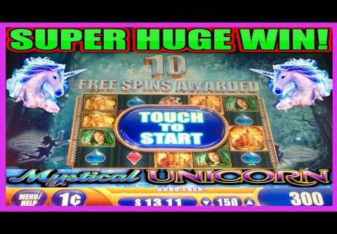 **SUPER BIG WIN!** SO MANY UNICORNS! Mystical Unicorn WMS Slot Machine Bonus