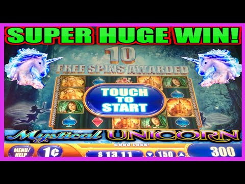 **SUPER BIG WIN!** SO MANY UNICORNS! Mystical Unicorn WMS Slot Machine Bonus