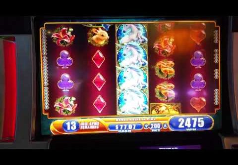JACKPOT HANDPAY – Mystical Unicorn slot machine bonus – Multiple Big Wins
