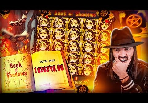 ROSHTEIN watching world Record Win 1.000.000€ on Book of Shadows Slot – TOP 5 Mega wins of the week