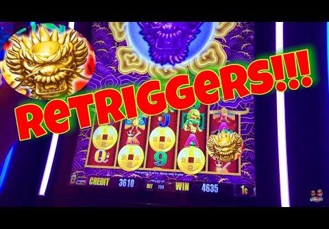 💰 BIG WIN💰 5 Dragons Gold Slot Machine!! RETRIGGERS!, Mystery Bonus! Aristocrat Slot!