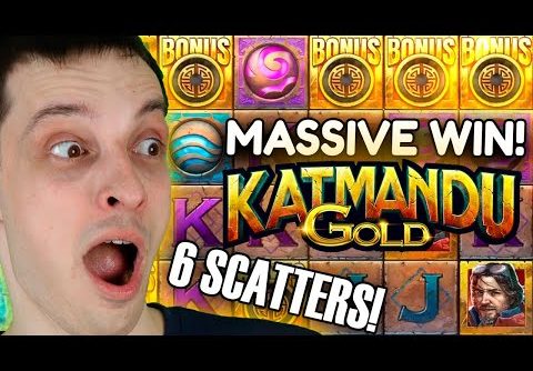 KATMANDU GOLD SLOT 6 SCATTERS BONUS AND MASSIVE BIG WIN!