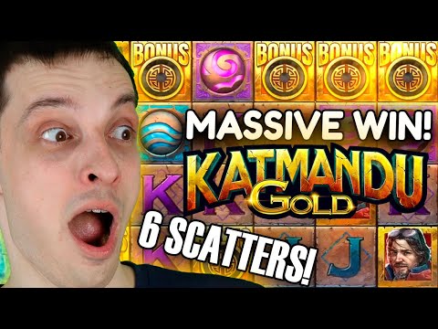 KATMANDU GOLD SLOT 6 SCATTERS BONUS AND MASSIVE BIG WIN!