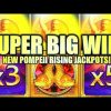 SUPER BIG WIN!! NEW POMPEII 15X MULTIPLIER HIT! POMPEII RISING JACKPOTS Slot Machine (Aristocrat)