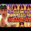 RECORD WIN!! RISE OF THE MOUNTAIN KING BIG WIN – INSANE WIN on Casino slot from CasinoDaddys stream