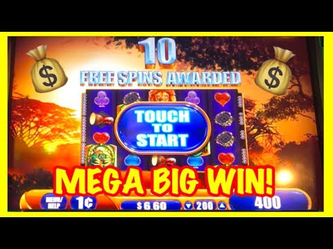 HUGE MEGA BIG WIN!!! *MAX BET!* King of Africa Slot Machine Bonus!