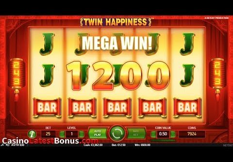 Twin Happiness slot from NetEnt (FREESPINS, BONUS, BIGWIN, SUPERBIGWIN, MEGAWIN)