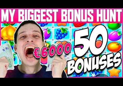 MY BIGGEST BONUS HUNT OPENING – 50 SLOTS BONUSES, BIG WINS!