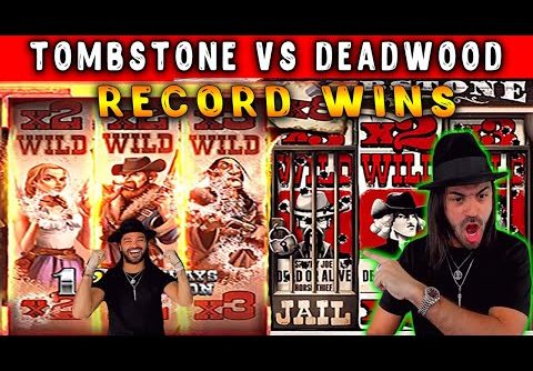Roshtein – Deadwood vs Tombstone slots! Mega win in Online casino!