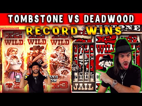 Roshtein – Deadwood vs Tombstone slots! Mega win in Online casino!