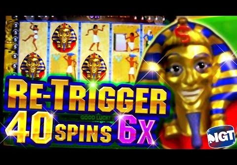 40 Free Spins on Pharaoh’s Fortune + Retrigger  BIG WIN – 5c Video Slots