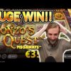 HUGE WIN! GONZOS QUEST MEGAWAYS BIG WIN –  Online Slots from Casinodaddy LIVE STREAM