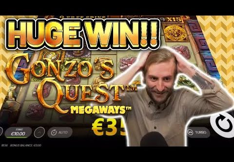 HUGE WIN! GONZOS QUEST MEGAWAYS BIG WIN –  Online Slots from Casinodaddy LIVE STREAM