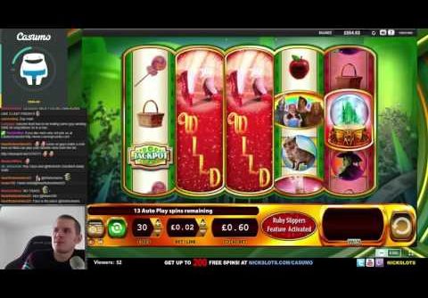 SUPER BIG WIN on Ruby Slippers Slot – £0.60 Bet