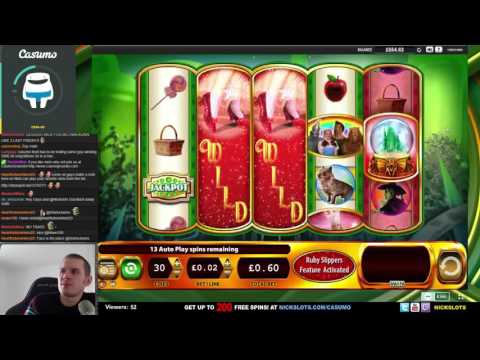 SUPER BIG WIN on Ruby Slippers Slot – £0.60 Bet