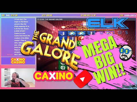 Mega Big Win From The Grand Galore Slot!!