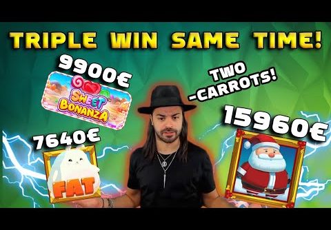 Roshtein 3 slots BIG WIN SAME TIME 🎩 Online Casino Top 5 biggest wins 11