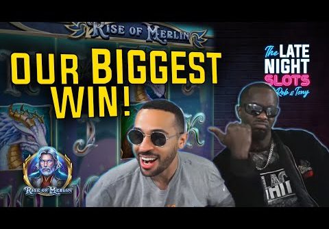 Our BIGGEST WIN! €10 – €4700!  Rise of Merlin | The Late Night Slots