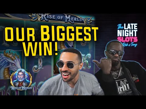 Our BIGGEST WIN! €10 – €4700!  Rise of Merlin | The Late Night Slots