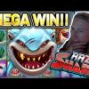 MEGA WIN! RAZOR SHARK BIG WIN – €5 bet on Casino Slot from CASINODADDY