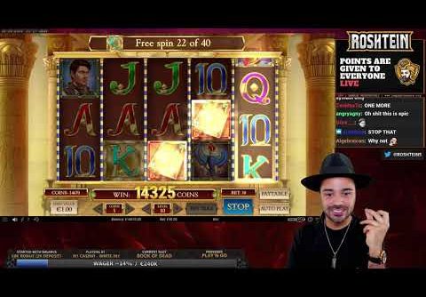 ROSHTEIN MEGA WIN on CASINO SLOT BOOK OF DEAD