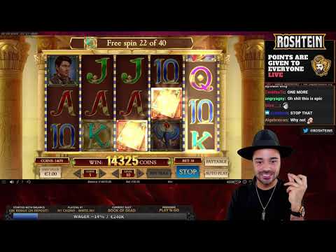 ROSHTEIN MEGA WIN on CASINO SLOT BOOK OF DEAD