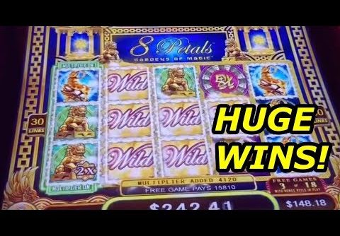 BIG WINS on 8 Petals Slot Machine
