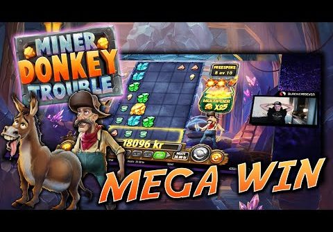 MINER DONKEY TROUBLE SLOT – MEGA WIN!