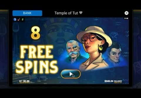 New   Templte of Tut Slot Bonus   Free spins  Mega Win! – $2.50 Bet