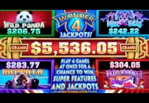 I WAS BROKE… HUGE EPIC COMEBACK on WONDER 4 JACKPOTS SLOT POKIE PECHANGA CASINO