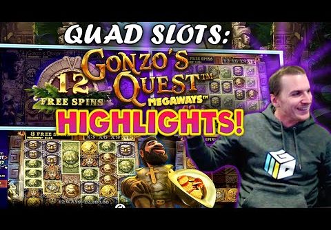 Gonzo’s Megaways Slot Quads – 5 Bonuses with INSANE WIN! – BIG CASHOUT!