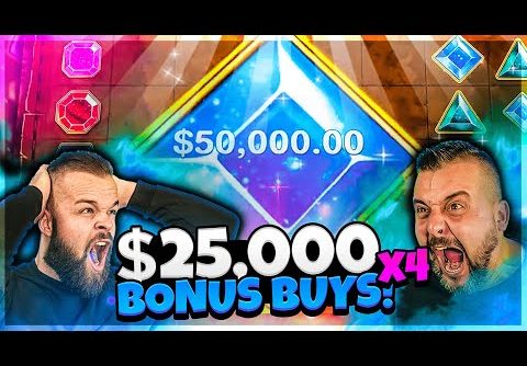 $25,000 GEMS BONANZA BONUS BUYS | $100,000+ BIG WIN!  | Online Slots