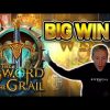 BIG WIN! SWORD AND THE GRAIL BIG WIN –  Casino Slots from Casinodaddy LIVE STREAM