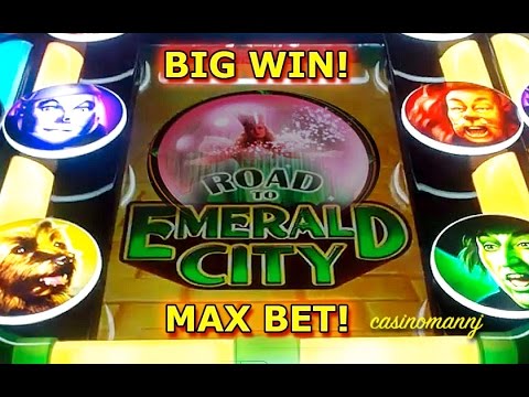 Wizard of Oz – Road to Emerald City – MAX BET! – BIG WIN! – Slot Machine Bonus