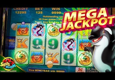 MEGA JACKPOT RE-TRIGGER !!! Whales of Cash 5c Aristocrat Video Slot in San Manuel Casino