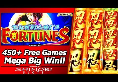 Kunoichi’s Fortunes Slot – 450+ Free Games, Mega Big Win in Konami Xtra Reward game!