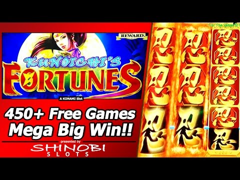 Kunoichi’s Fortunes Slot – 450+ Free Games, Mega Big Win in Konami Xtra Reward game!