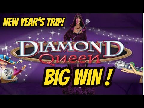 BIG WIN! DIAMOND QUEEN SLOT MACHINE WITH REX