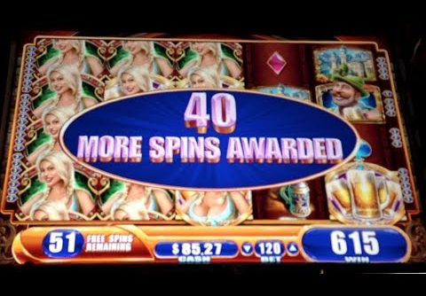 BIER HAUS | WMS – MEGA BIG WIN! 85 Spins Slot Machine Bonus (EPISODE 3)