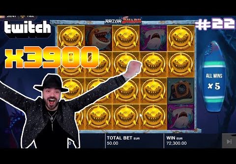 Streamer Super Record Win x3900 on Razor Shark slot | Twitch Highlights #22