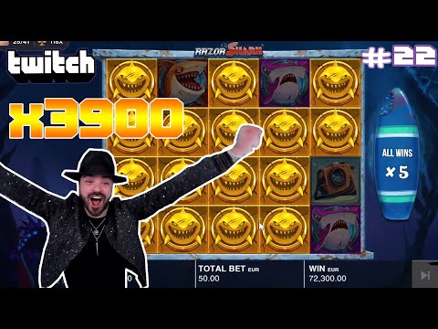 Streamer Super Record Win x3900 on Razor Shark slot | Twitch Highlights #22