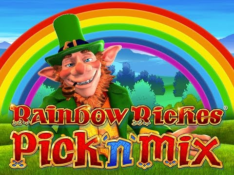Rainbow Riches Pick ‘N’ Mix slot Machine Bonus with loads of re-triggers and Mega Wins!