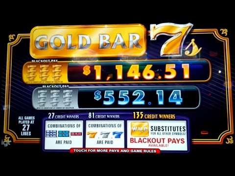 Gold Bar 7s Slot – BIG WIN – Blackout Pay?!