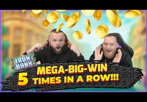 5 MEGA-BIG-WINS on Iron Bank Slot in less then 2 hours!!!