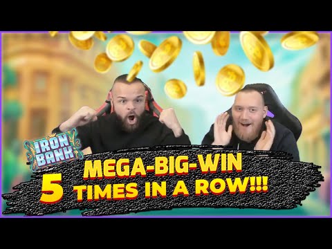 5 MEGA-BIG-WINS on Iron Bank Slot in less then 2 hours!!!