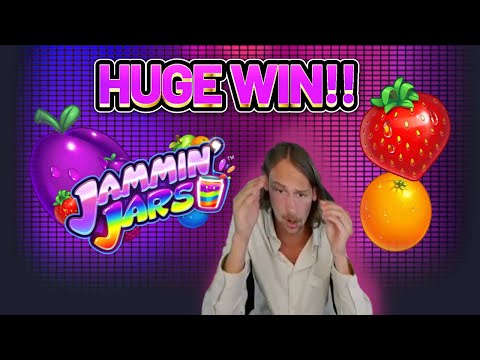 HUGE WIN! JAMMIN JARS BIG WIN – €6 bet on CASINO Slot from CasinoDaddys LIVE STREAM
