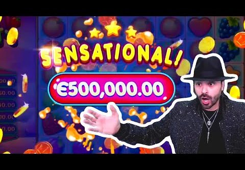 *NEW WORLD RECORD* on Fruit Party Slot- Roshtein Won 500.000€