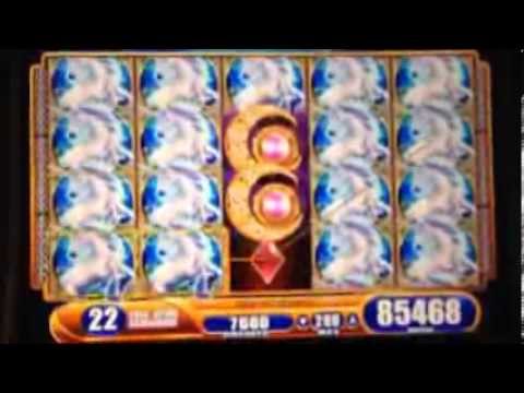 HUGE WIN! Mystical Unicorn Slot machine Bonus win