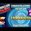 TOP 3 Biggest Wins on RAZOR SHARK Slot! He Got the 300 000€ WORLD RECORD WIN!!!
