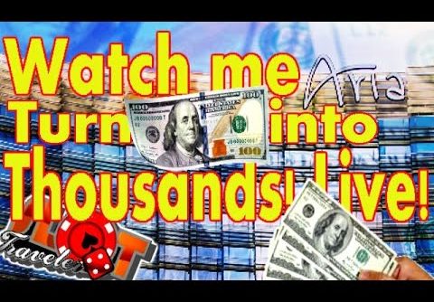 **MEGA BIG WIN!!** Turning $100 into Thousands at Aria!? LIVE!! | SlotTraveler